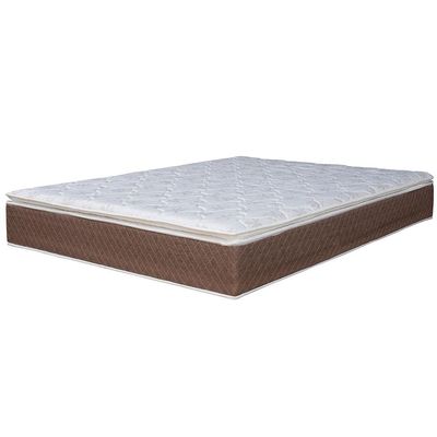 Colchão Queen Size Umaflex Berlim com Pillow Top e Molas Ensacadas 30x158x198 cm - Castor/Branco