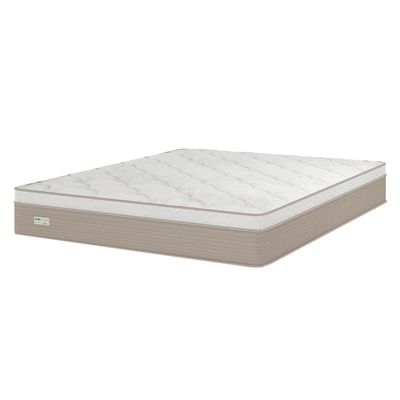 Colchão King Size Umaflex Milão com Euro Pillow e Molas Ensacadas 30x193x203 – Bege/Branco