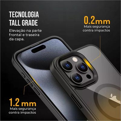 Capa case capinha MagSafe para iPhone 17 Pro Max - Preta - Gshield