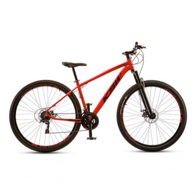 Bicicleta Aro 29 Ksw 24 Vel Alumínio Freio Disco Xlt100 Mtb Vermelho Ferrari 17