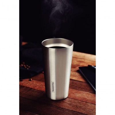 Copo Térmico Em Aço Inox Tramontina Exata Sem Tampa 420ml