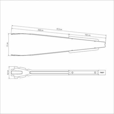Pegador Para Carvão Tramontina Churrasco 47,3cm Aço Inox E Cabo De Madeira