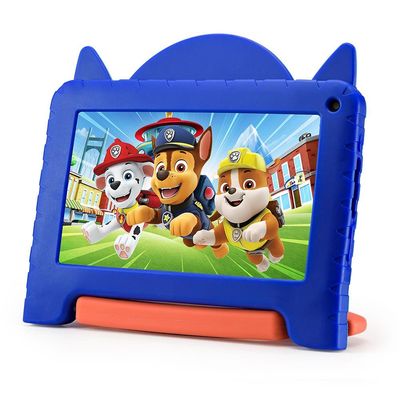 Tablet Infantil Multi Patrulha Canina Wi-Fi, Bluetooth, USB, Tela de 7, 64GB, 4GB de RAM, Android 13 GO, Processador Quad-Core