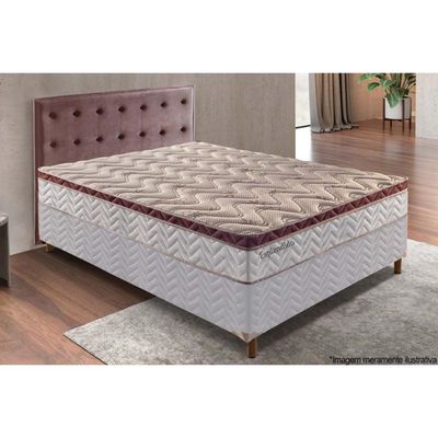 Colchão King Molas MasterPocket Ensacadas Esplêndido Wine Euro Pillow (193x203x26) - Paropas