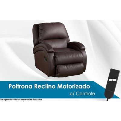 Poltrona Reclinável p/ Sala Motorizada Divino Urbany Zero Wall Giro e Balanço Corano Marrom - Probel