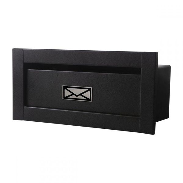 Caixa Correio Techinox Carta Luxo Linear Preta Fosca 25 Profundidade