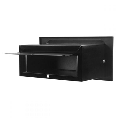 Caixa Correio Techinox Carta Luxo Linear Preta Fosca 25 Profundidade
