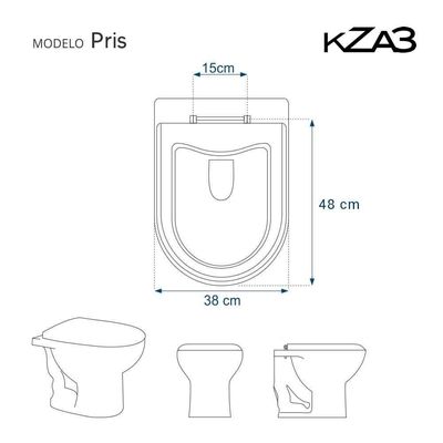 Assento Sanitário Soft Close Pris Branco Para Vaso Kza3