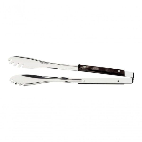 Pegador De Carne Tramontina Churrasco Aço Inox Com Cabo Polywood Castanho