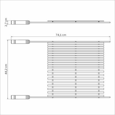 Grelha Tramontina Churrasco Black 74,1x44,2cm Em Aço Carbono E Cabos De Madeira