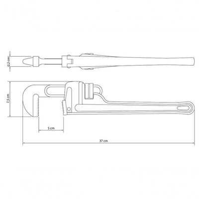 Chave para Tubos Tramontina Master 14" Ferro Fundido e Aço Carbono