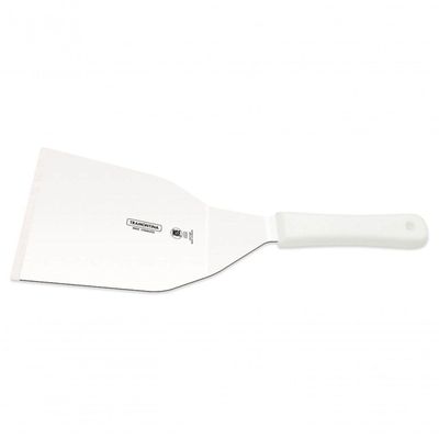 Espátula para Hambúrguer Tramontina Profissional Aço Inox Cabo Polipropileno Branco