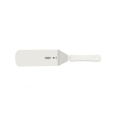Espátula para Frituras Tramontina Profissional Aço Inox Cabo Polipropileno Branco 9x3