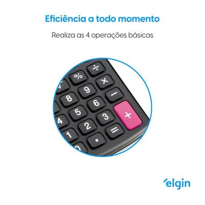 Calculadora de Bolso CB 1483 8 Dígitos 4 Operações Visor Cristal Líquido Solar