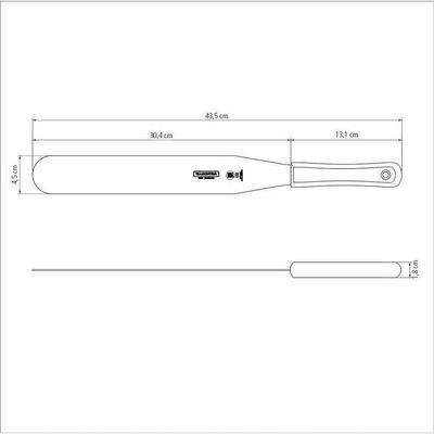 Espátula para Confeiteiro Tramontina Profissional Aço Inox Cabo Polipropileno Branco 12