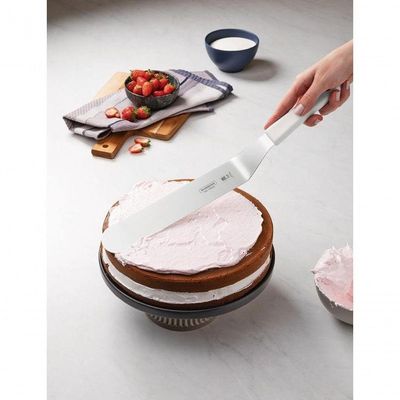 Espátula para Confeiteiro Tramontina Profissional Aço Inox Cabo Polipropileno Branco 12