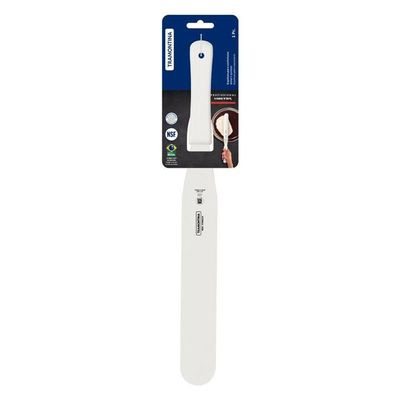 Espátula para Confeiteiro Tramontina Profissional Aço Inox Cabo Polipropileno Branco 12