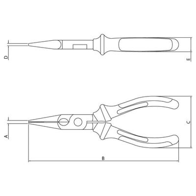 Alicate Bico Meia Cana Isolado Tramontina 6" Master Empunhadura Dupla Injeção