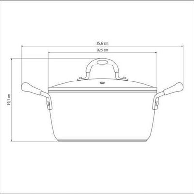 Caçarola Tramontina Mônaco Induction Starflon Premium Preto 24cm