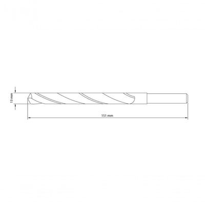 Broca Para Aço 13x151 Mm Tramontina Master Em Aço Rápido Hss Din 338