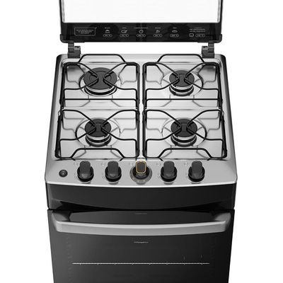 Fogão Continental 4 Bocas FC4IB com Mesa de Inox, Tecnologia Top Limpa Fácil e Acendimento Automático  Branco