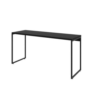 Conjunto de Mesa Studio 150 cmcom Cadeira de Escritório Presidente Giratória com Relax Finland Preta