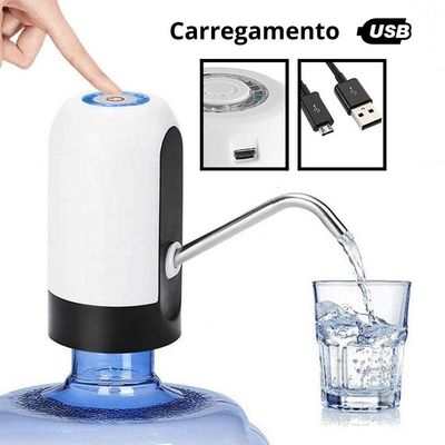 Bomba Recarregável Para Galão De água Garrafão Elétrica Torneira De Galão Bombinha Para Agua Mineral