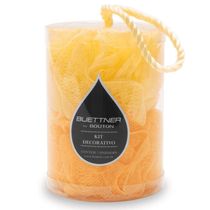Esponja De Banho Buettner Pote C- 2 Unidades C- Cordão Nylon Amarela