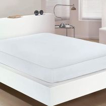 Protetor De Colchão Tecebem King Malha Fundido Impermeável 1,93mx2,03mx40cm Branco