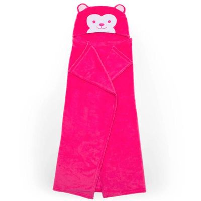 Manta Com Capuz Buettner Microfibra Infantil Sheep 90cmx90cm Rosa Escuro