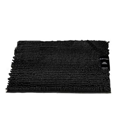 Tapete Buettner Microfibra Antiderrapante Chenille Ginko 40cmx60cm Preto