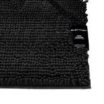 Tapete Buettner Microfibra Antiderrapante Chenille Ginko 40cmx60cm Preto