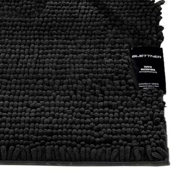 Tapete Buettner Microfibra Antiderrapante Chenille Ginko 40cmx60cm Preto