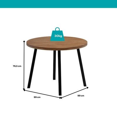 Conjunto Sala De Jantar 6 Cadeiras Austin Carraro Nogal Preto