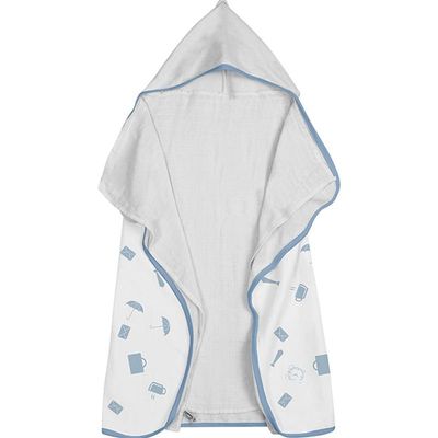 Toalha Baby C- Capuz Tecebem Estampada C- Fralda Greg Branco