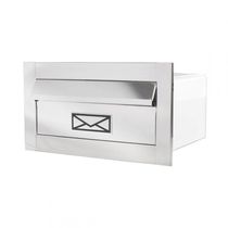 Mini Caixa De Correio Carta Inox Polido Brilhante Espelhada Compacta 20 Cm Profundidade