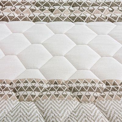 Colchão de Casal Biflex Ilhéus com Molas Ensacadas e Euro Pillow 24x138x188cm - Marrom/Bege Estampado