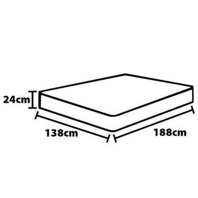 Colchão de Casal Biflex Ilhéus com Molas Ensacadas e Euro Pillow 24x138x188cm - Marrom/Bege Estampado
