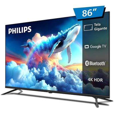 Smart TV LED 86" Ultra HD 4K Philips 86PUG7019/78 com Google TV, Comando de Voz, Wi-Fi, Entradas HDMI e USB