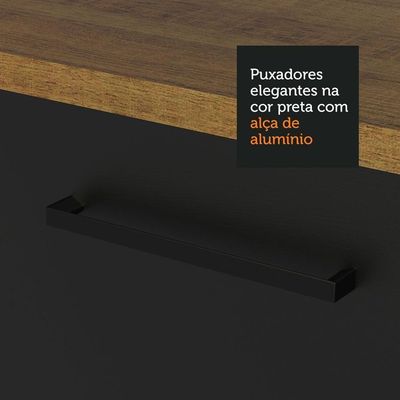 Torre Quente Madesa Agata 70cm com 3 Portas Rustico Preto