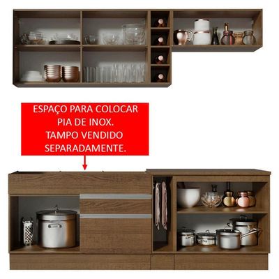 Cozinha Completa Parma com Armário e Balcão Madesa