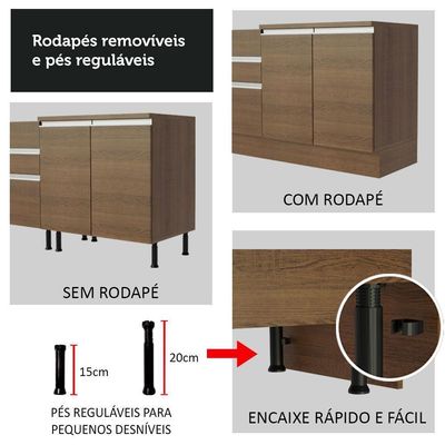 Cozinha Completa Parma com Armário e Balcão Madesa