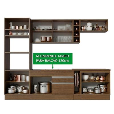 Cozinha Completa Vicenza com Armário Balcão e Tampo Madesa