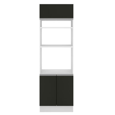 Torre Quente Glamy 3 Portas Branco e Preto Madesa