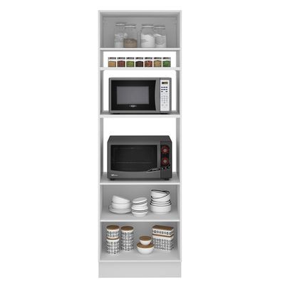 Torre Quente Glamy 70 cm 3 Portas Branco/Rustic Madesa