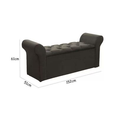 Recamier De Quarto Casal Miami Suede Marrom Chocolate Simbal