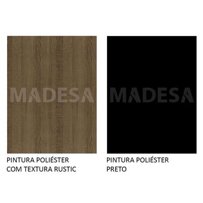 Mesa Retangular Tampo de Madeira Rustic/preto Madesa