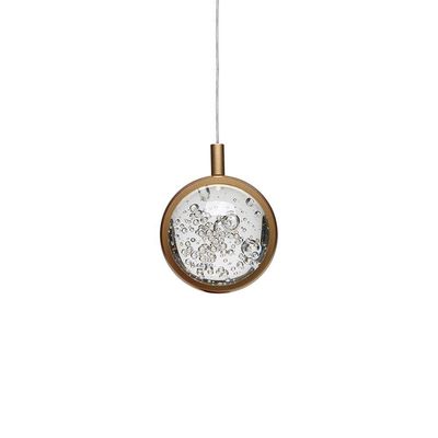 Lustre Pendente Taschibra Celeste Led Bivolt Dourado 3000k Luz Amarela 15051006