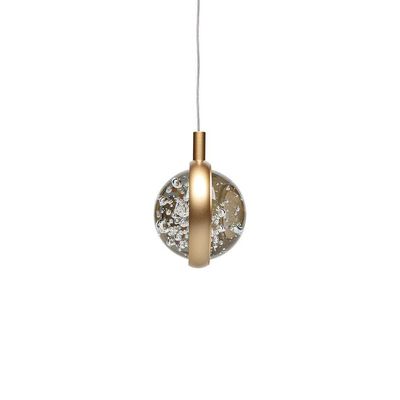 Lustre Pendente Taschibra Celeste Led Bivolt Dourado 3000k Luz Amarela 15051006