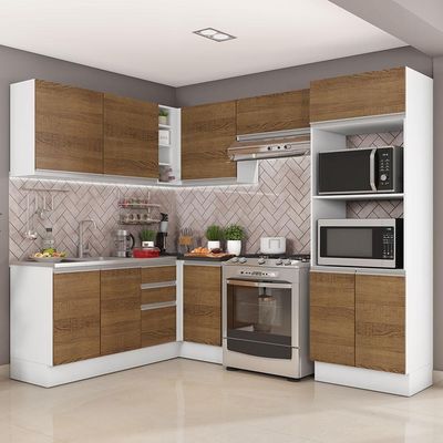Cozinha de Canto Completa Acordes Glamy 100% MDF Madesa